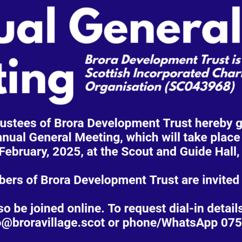 Photo of Brora Development Trust AGM